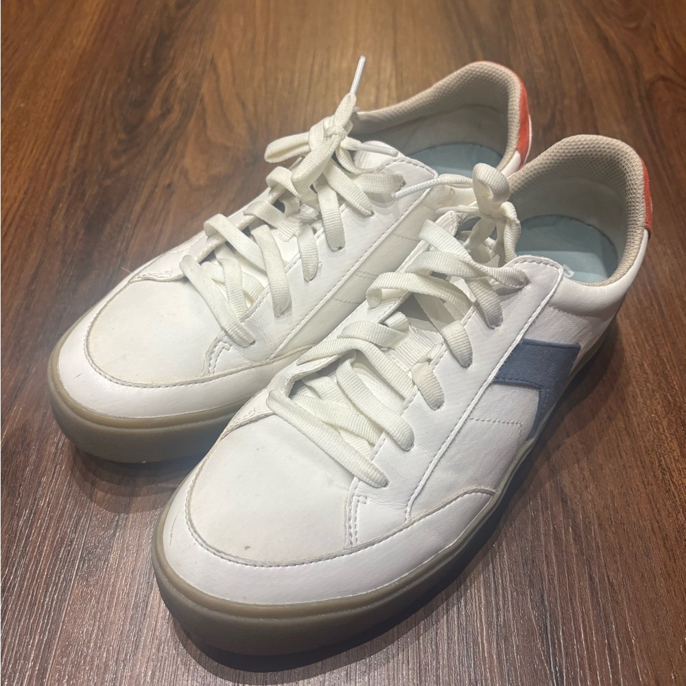 Dr. Scholl's White, Red, and Navy Sneakers